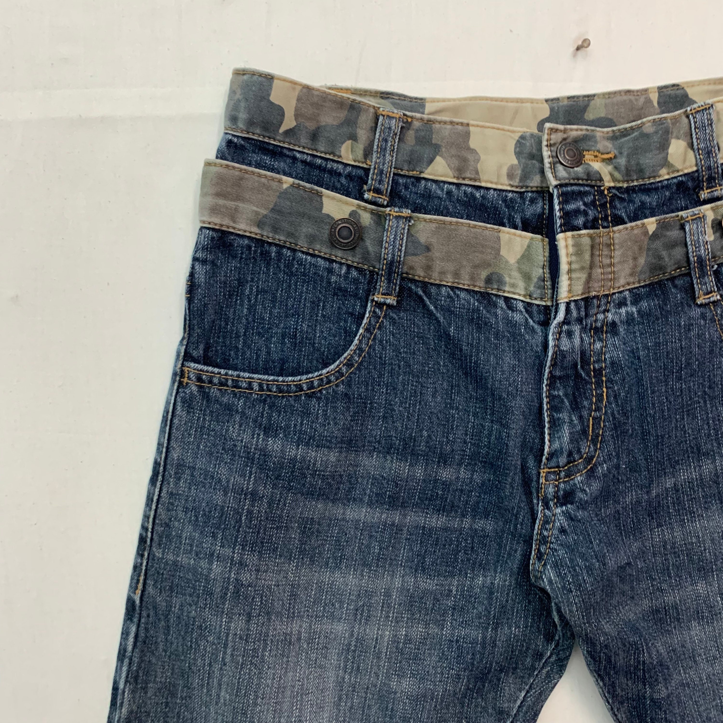 Vintage Unbranded Camo Denim Jeans Vintage Unbranded Double Etsy