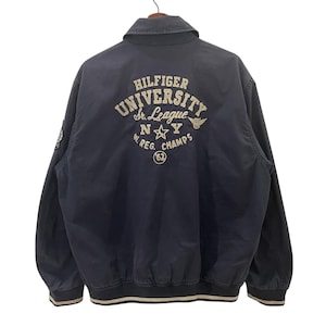 Vintage Tommy Hilfiger Jacket Vintage Tommy Hilfiger Embroidery Big Logo Jacket Vintage Tommy Hilfiger Zipper Ups Jacket Size XL