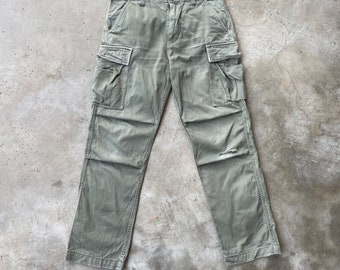 Pantalones tácticos Avirex vintage con múltiples bolsillos. Pantalones cargo de trabajo vintage desgastados Avirex Tactical Multipocket Utility W31