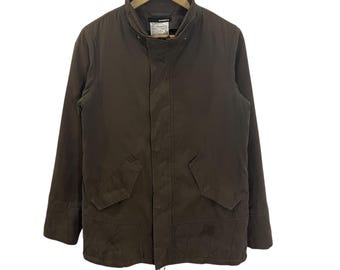 Giacca vintage Katharine Hamnet London Military con finiture di marca giapponese, abbigliamento casual, capospalla, giacca da lavoro robusta, taglia M