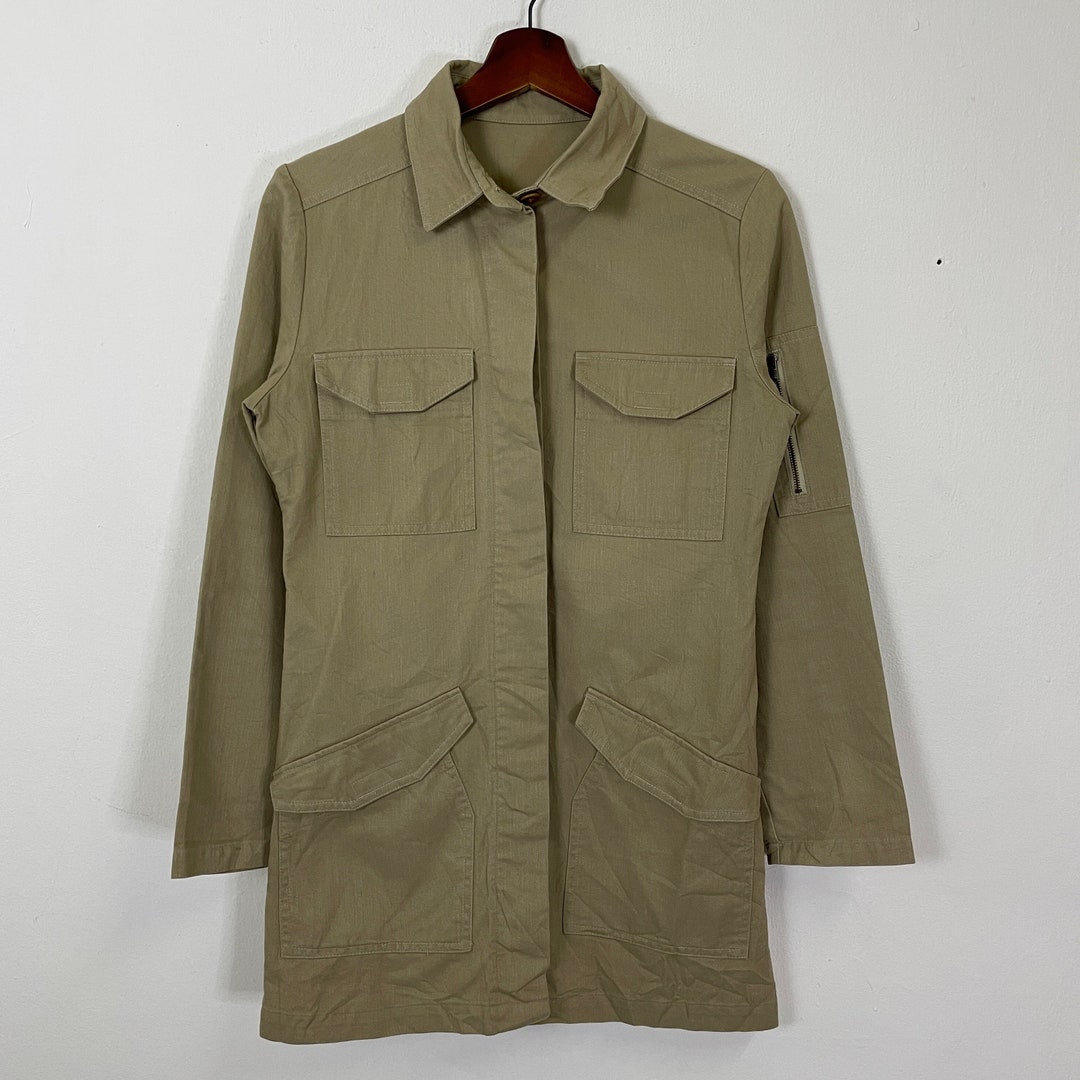 Vintage Military Jacket Dress Vintage Army Jacket Dress Vintage