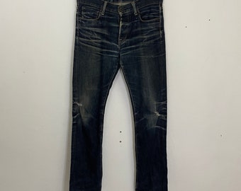 Vintage Kuro Selvedge Distressed Denim JeansVintage Kuro Selvedge Denim Jeans Vintage Kuro Denim Jeans W34