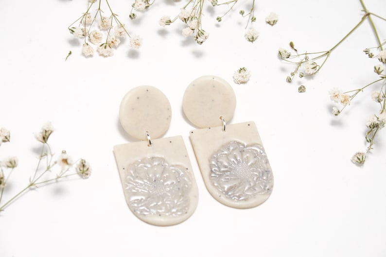 Fimo Jewelry Geometric Statement Polymerton Schmuck Earrings Modern F.LOVER Polymer Clay Earrings Clay