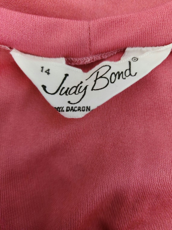 Vintage 1970's Judy Bond Dacron Polyester Pink Sl… - image 3