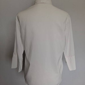 Vintage Solid White 1970's Dearborn Blouse 3/4 Sleeves Medium image 6