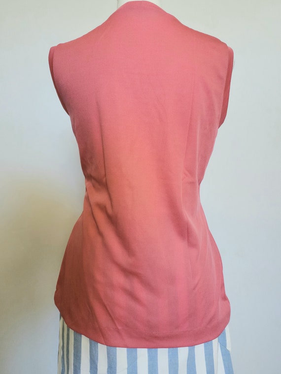 Vintage 1970's Judy Bond Dacron Polyester Pink Sl… - image 4