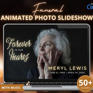 Grandmother Photos Slideshow Template, Her Remembrance Funeral Video Templates, Celebration of Life Pictures Animation with Music, Canva DIY
