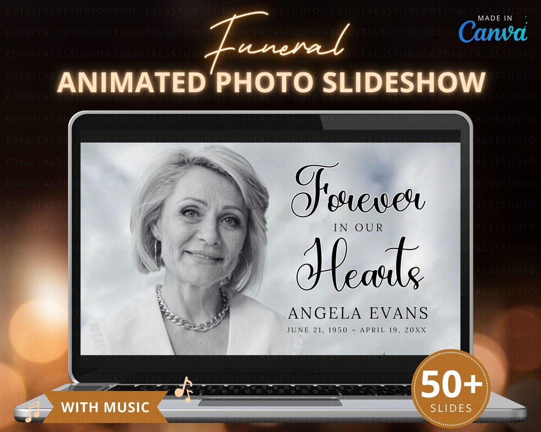 Memorial Slideshow Template Editable Fluffy Clouds Sky Animation