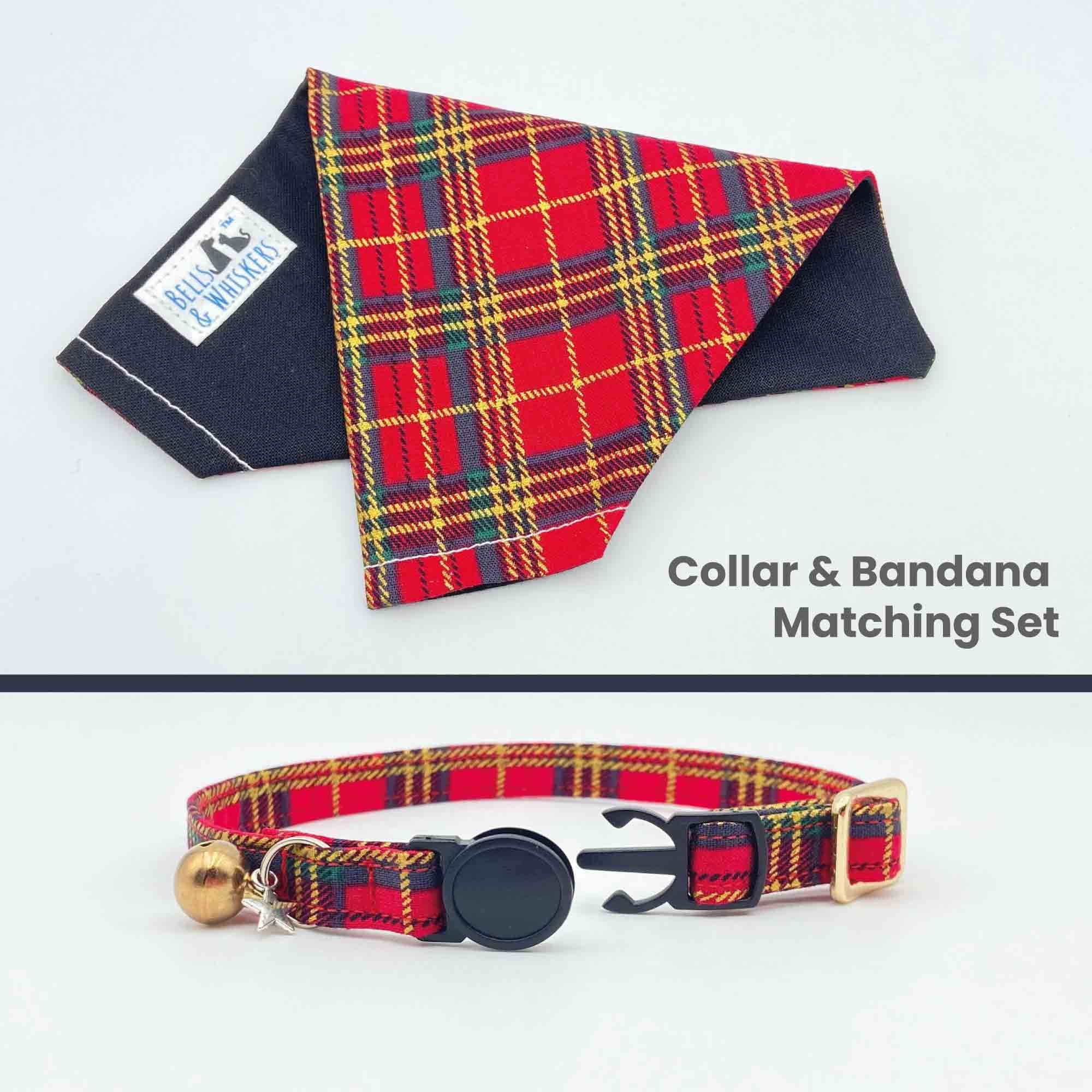 tartan kitten collar