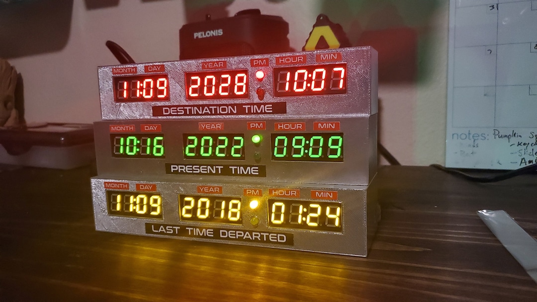 Back to the Future Desk Night Stand Clock Etsy