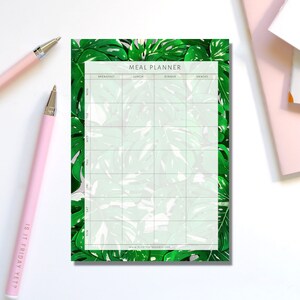 Essensplan A5, Wochenplan Essen, Mealplan, Rezepte, Pflanzendesign Diätplan, Speiseplan Block, vegan Menüplan, vegetarisch Ernährung, Blatt
