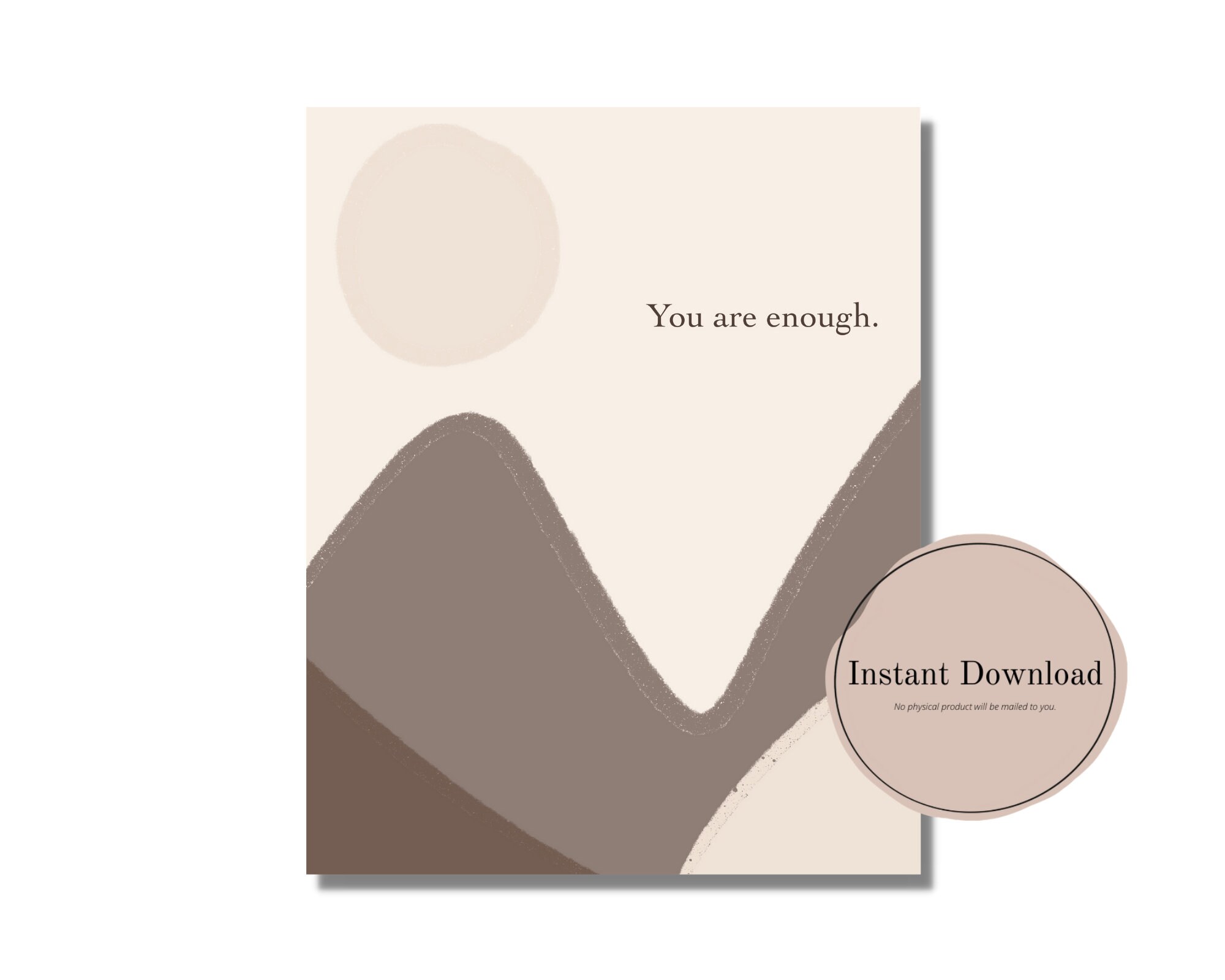 You Are Enough Print / Instant Download / Quote Printable | Etsy