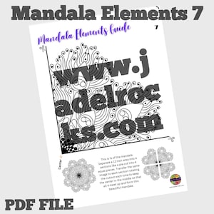DL7 | JaDeL’s Peacock Mandala Element Guide Transfer