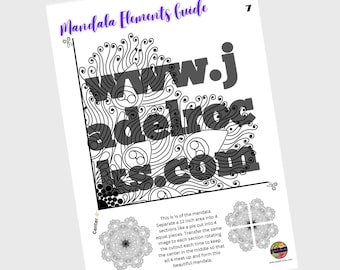 DL7 | JaDeL’s Peacock Mandala Element Guide Transfer