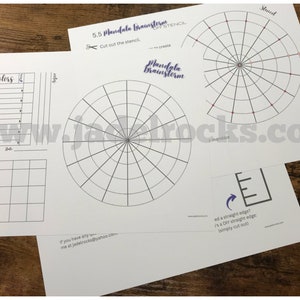 5.5 Mandala Brainstorm Stencil and Sketchbook Page Templates