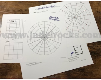 5.5 Mandala Brainstorm Stencil and Sketchbook Page Templates