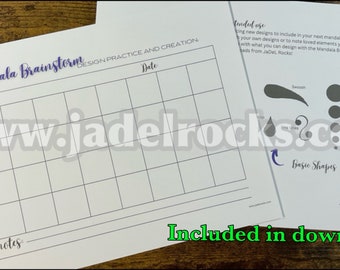 Práctica de diseño y creación de elementos - Serie Mandala Brainstorm