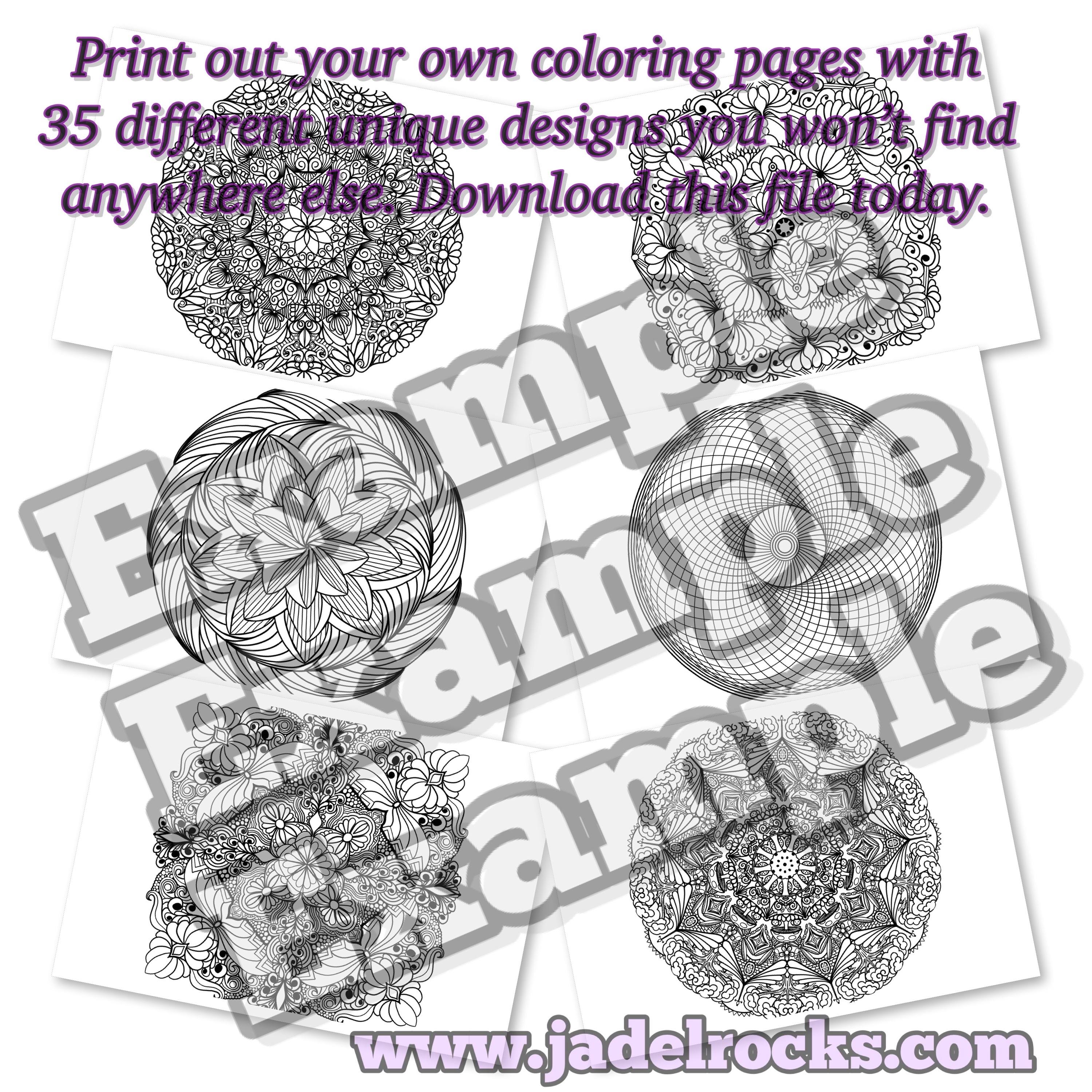 Mandala Coloring Pages by Jadel Rocks - Etsy