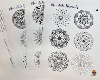 DL4 | Transferências de Elementos Mandala da JaDeL - 18 Desenhos
