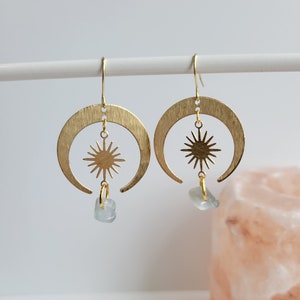 Celestial Earrings | Dangle Earrings | Sun and Moon |