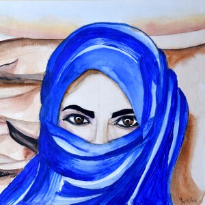 Deserto del Marocco, dipinto ad acquerello originale, arte di viaggio, arte paesaggistica, arredamento per la casa e regalo, 11/80 x 8/26 pollici, con certificato