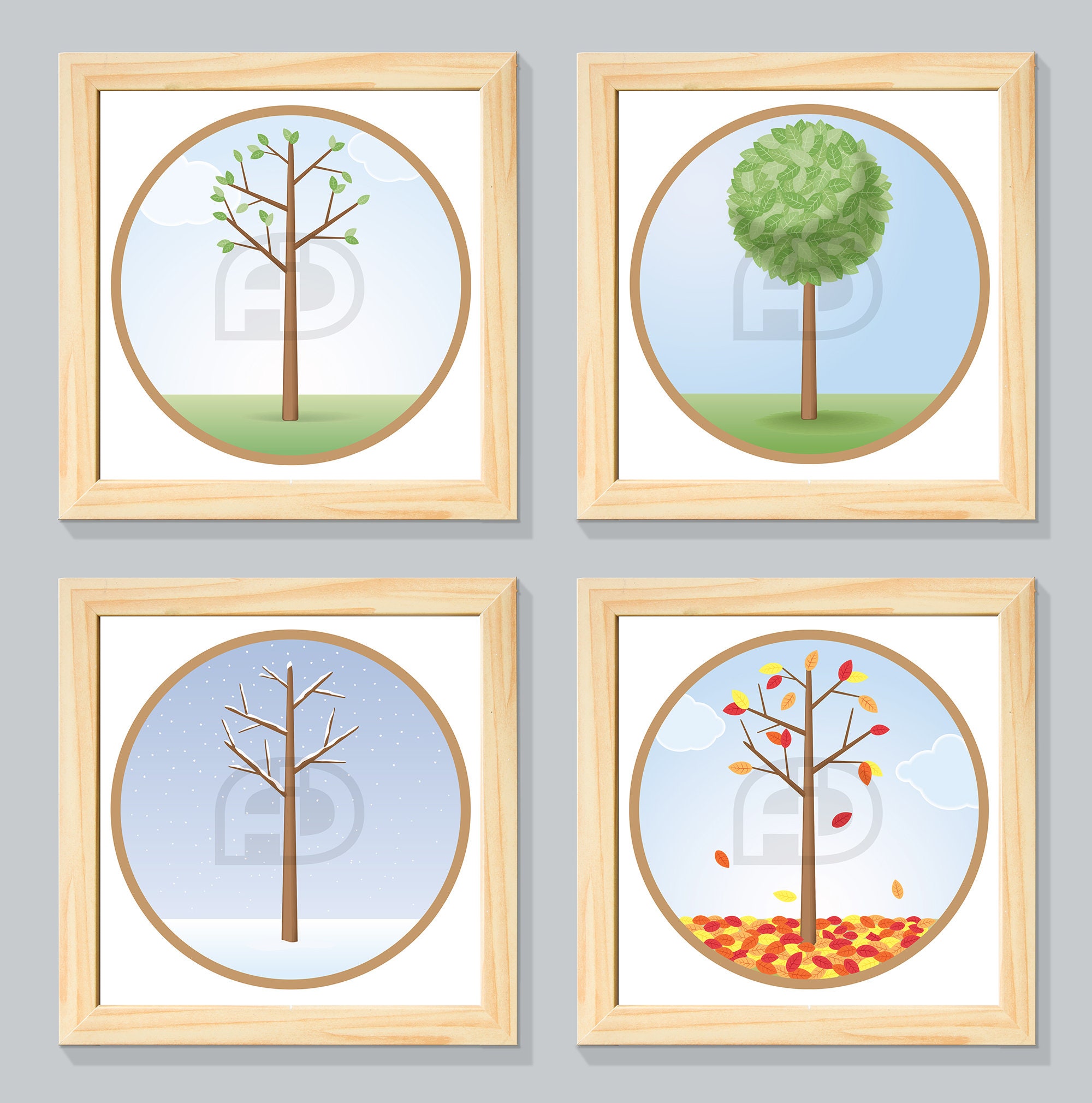 Changes_four Seasons, Spring, Summer, Fall, Winter, Seasons, Tree ...
