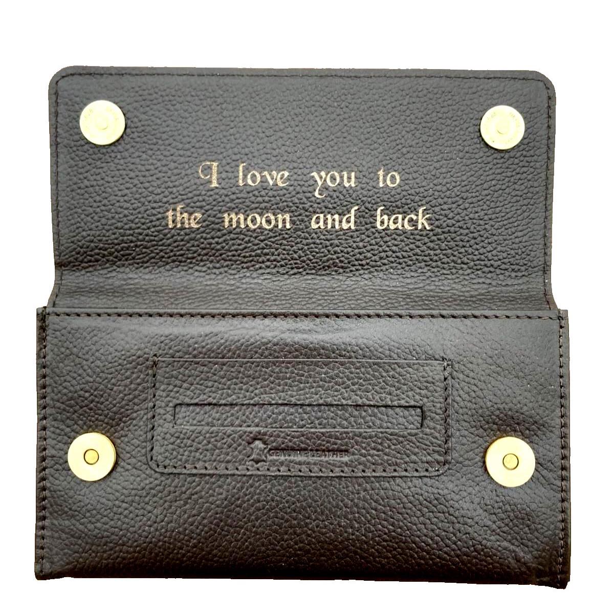 Personalised Engraved Black Soft Leather Tobacco Baccy Rizla Storage Pouch Gift - Foto 4