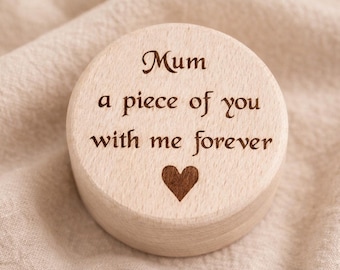 Personalised Engraved Small Ashes Box – Hair or Ashes Keepsake – Mini Wooden Memory Box for Pets or Human Cremation Urn – Memorial Gift UK