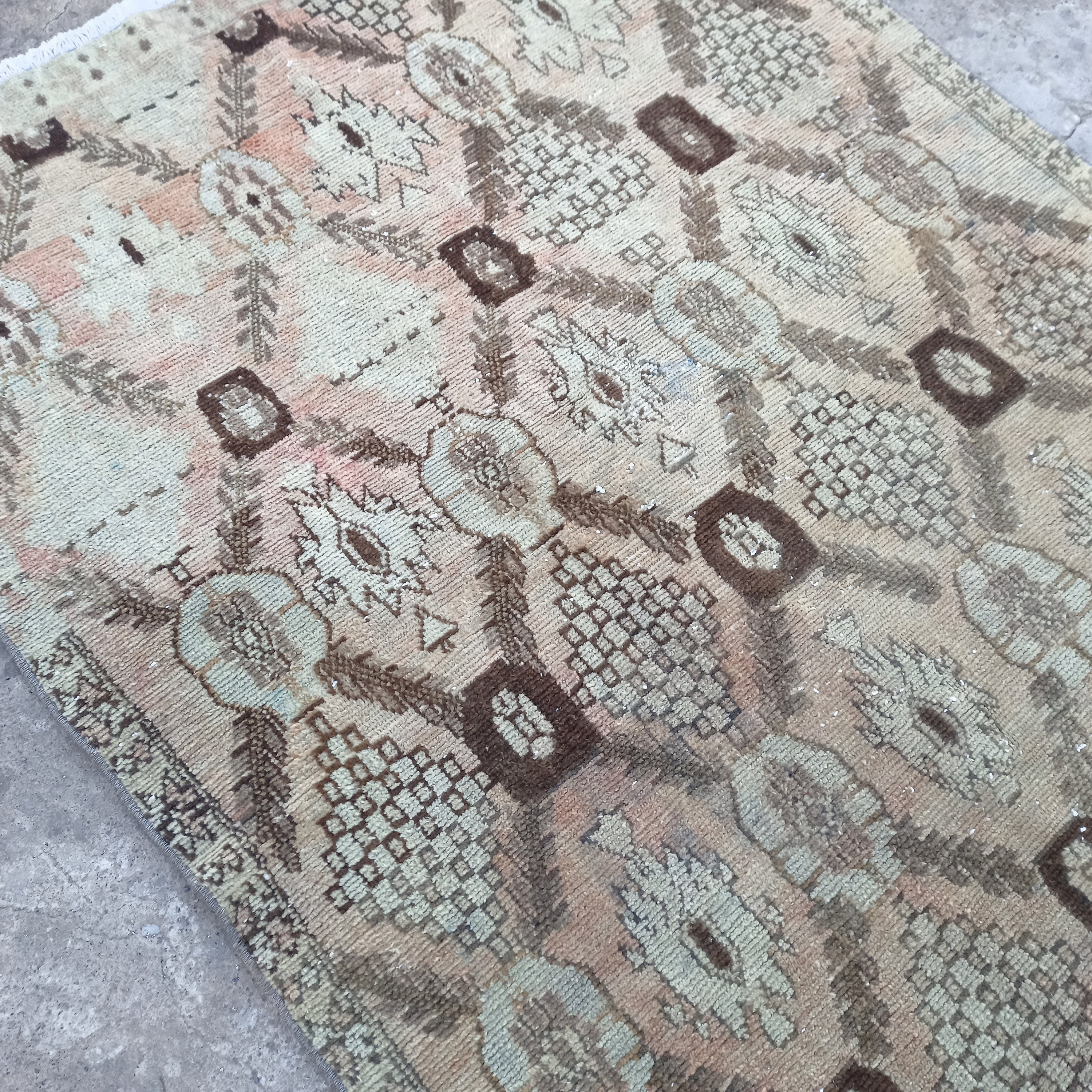 Turkish Rug Large Carpet Vintage Rug Oushak Carpet Inches Oversize Rug ...