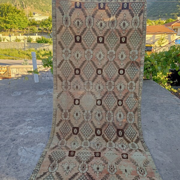 Large Vintage Turkish Rug Etsy