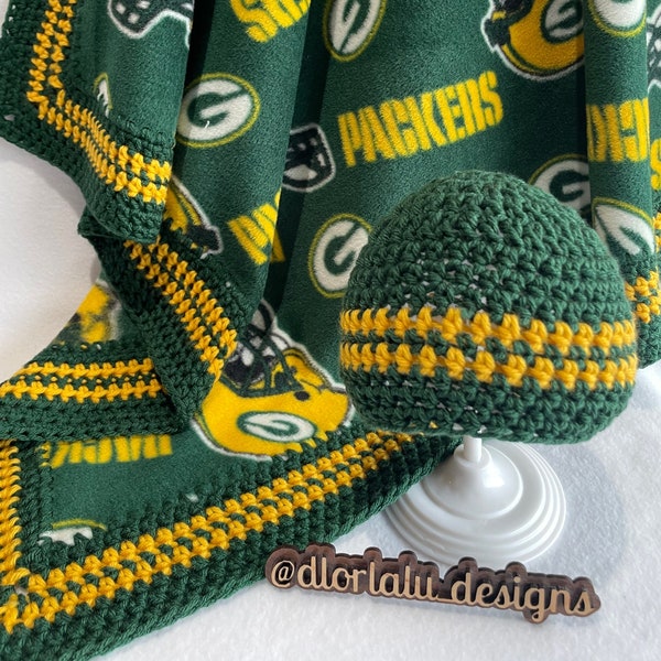 Green Bay Packers Baby Blanket, Packers Football, Cheeseheads, Baby Shower Gift, Sports Nursery, First Birthday, coming home blanket