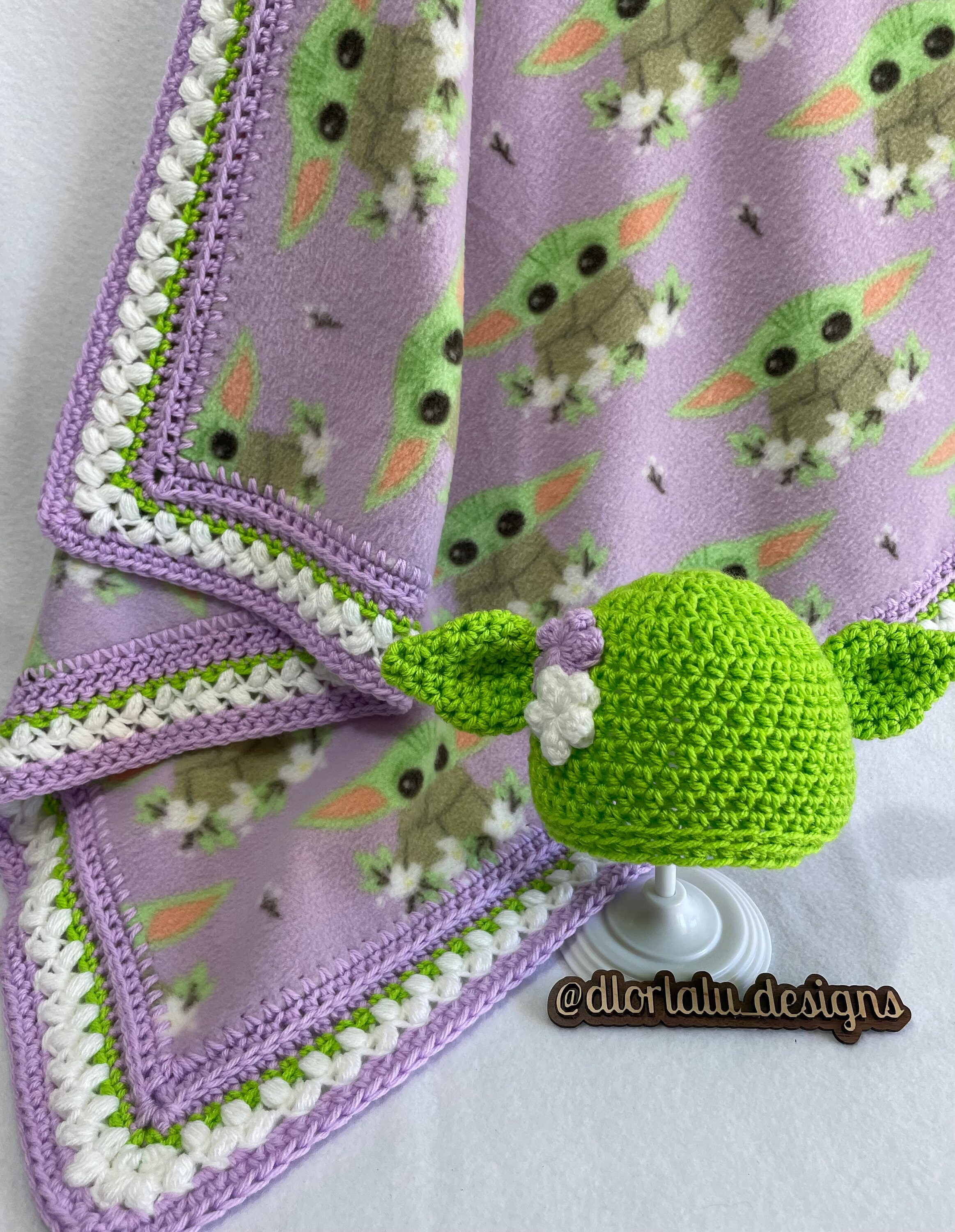 Baby Yoda Blanket for Baby Girl With Yoda Hat, Mandalorian, Star Wars ...