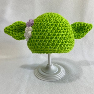 Manta de bebé Yoda para niña con gorro de Yoda, mandaloriano, manta de bebé de Star Wars, El Niño, bebé Star Wars, Grogu, baby shower de Star Wars imagen 3