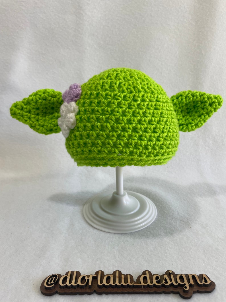 Manta de bebé Yoda para niña con gorro de Yoda, mandaloriano, manta de bebé de Star Wars, El Niño, bebé Star Wars, Grogu, baby shower de Star Wars imagen 3