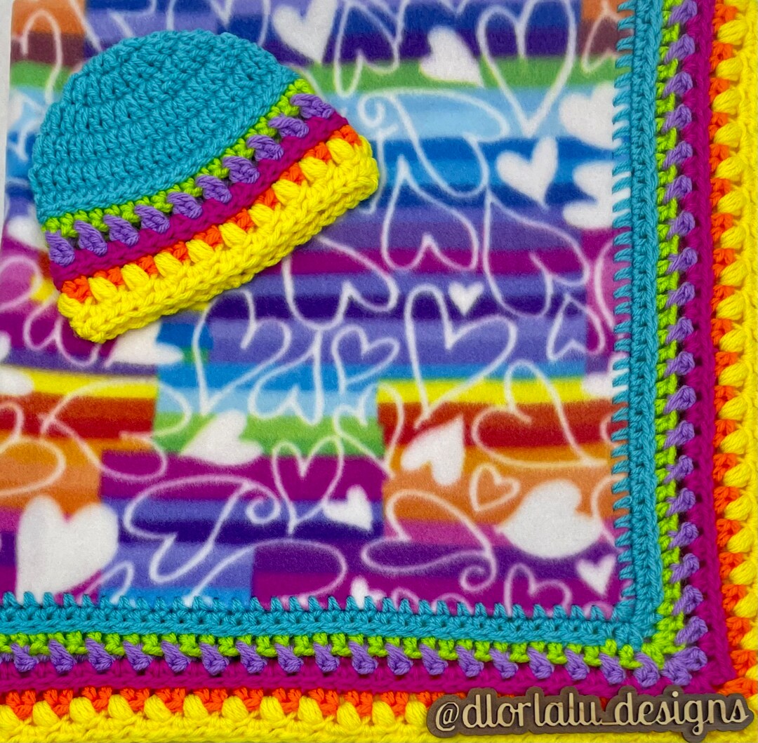 Rainbow Baby Blanket, Baby Shower Gift Set for Newborn, Rainbow Baby