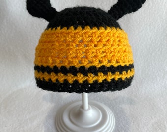 Bumble Bee beanie, choice of size, Made to Order