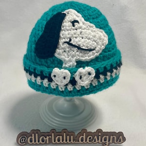 Snoopy beanie, Peanuts friend, choice of size, Made to Order