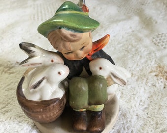 hummel boy with bunnies