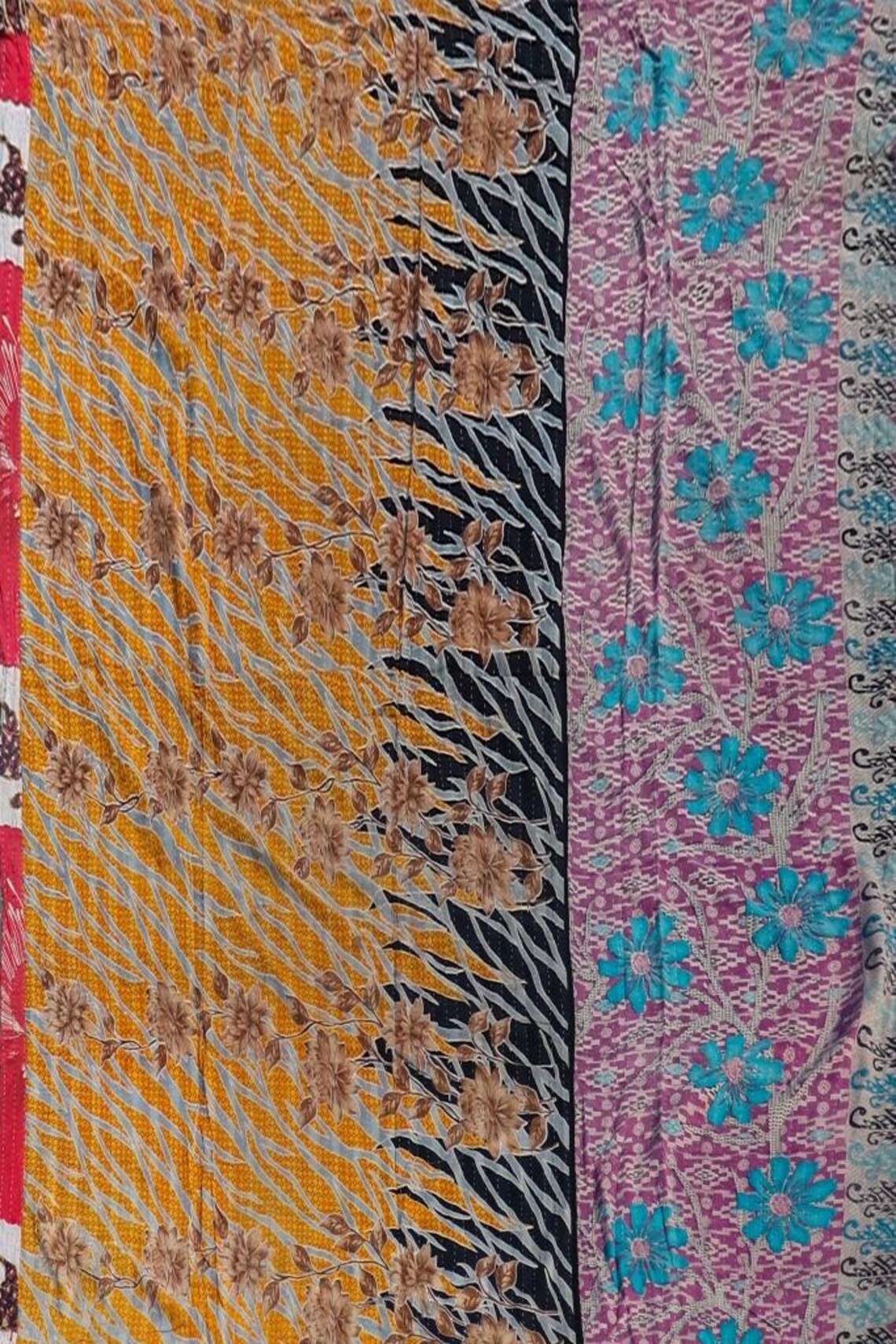 Handmade Reversible Bohemian Blanket Coverlet Bedspread Throw Etsy