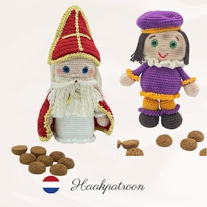 Combo Sint en Piet haakpatroon amigurumi