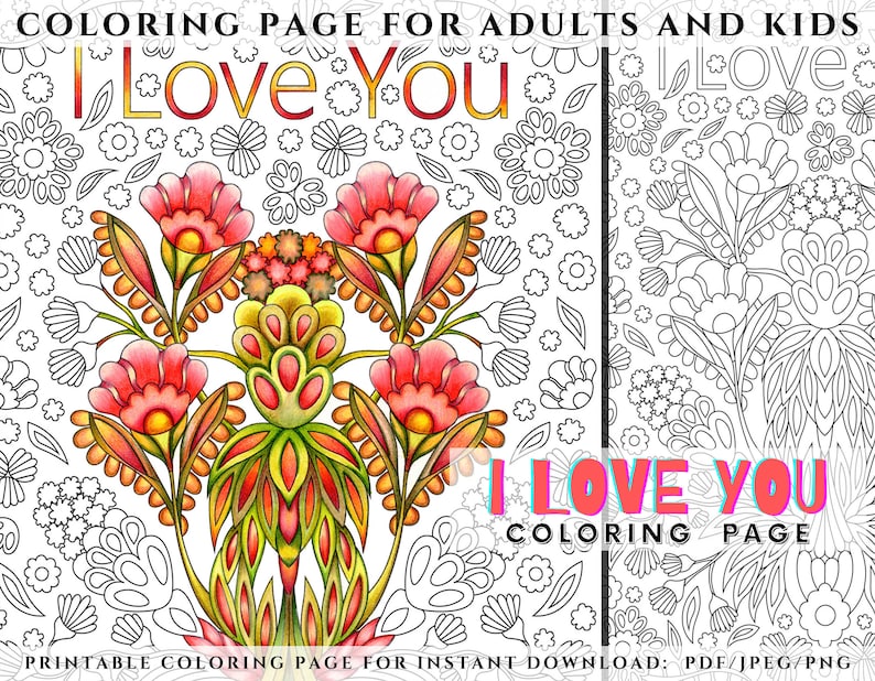 I Love You Adult Coloring Pages - Il 794xN.4553562994 Fjxq