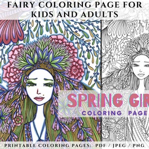 Mavka Printable Fairy Girl Coloring Page for Adult Spring - Etsy