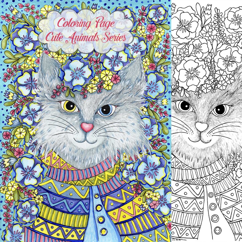 Anthropomorphic Cat Adult Coloring - Il 794xN.4028929756 J9j0 
