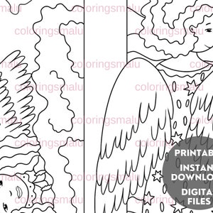 Printable Angel Bookmarks to Color, Cute Angel Coloring Pages for ...