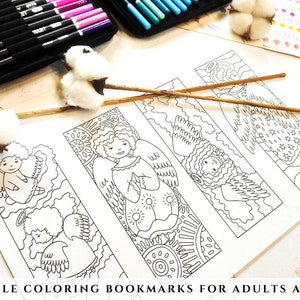 Printable Angel Bookmarks to Color, Cute Angel Coloring Pages for ...