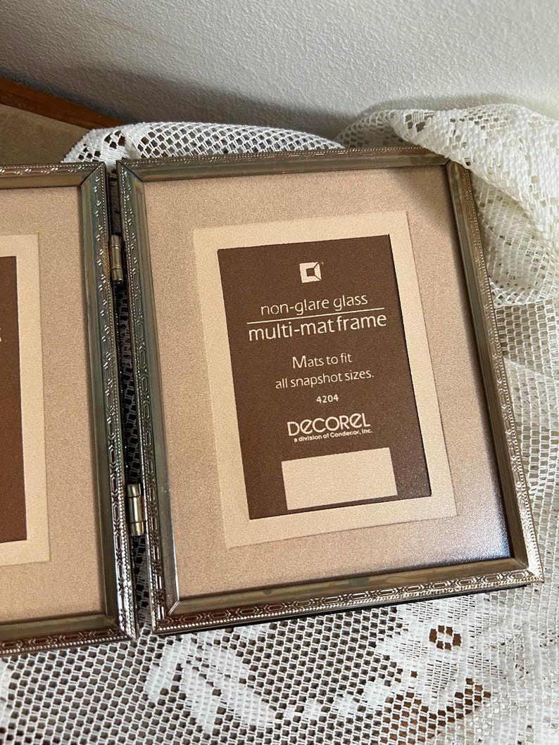 Vintage Hinged Triple Photo Picture Frame Picture Frame Trio Etsy