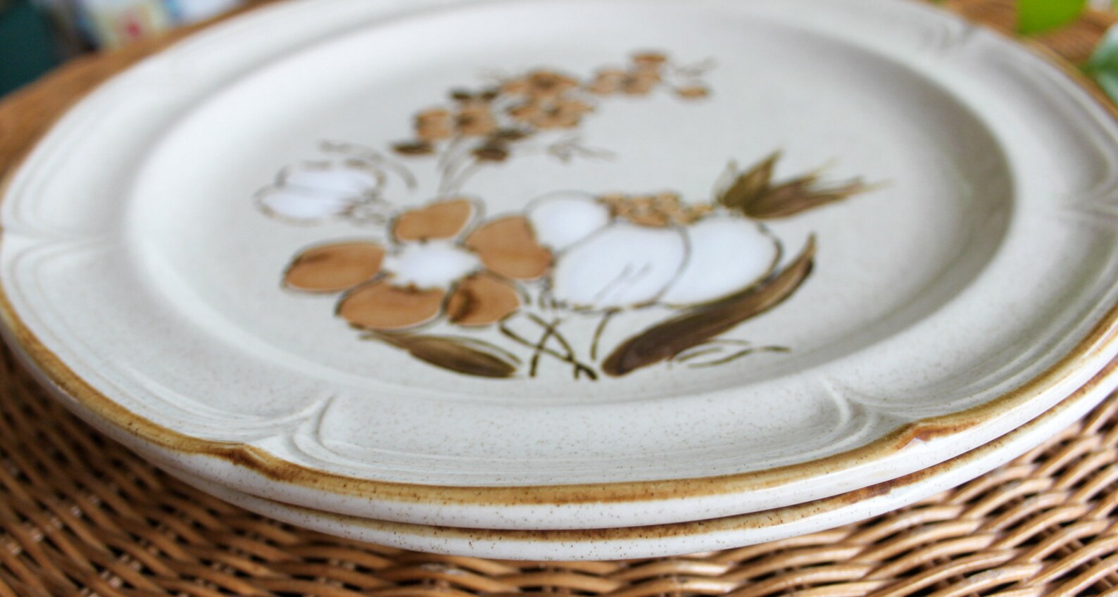 Hearthside Stoneware Japan Autumn Fair Baroque Dinner or Chop Etsy