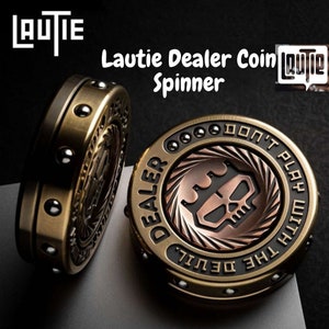 Lautie 2099 Poker Dealer Coin Hand Spinner | Lautie 2099 Poker Coin Dealer Hand Gyro Spinner | Lautie  2099 Series Hand Spinner for Gift