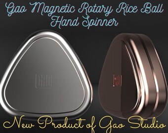 2022 New Gao Studio Rice Ball Rotary Hand Haptic Spinner | Gao EDC Rice Ball Hand Push Pull Slider | Gao Haptic feel Hand Spinner for Gift