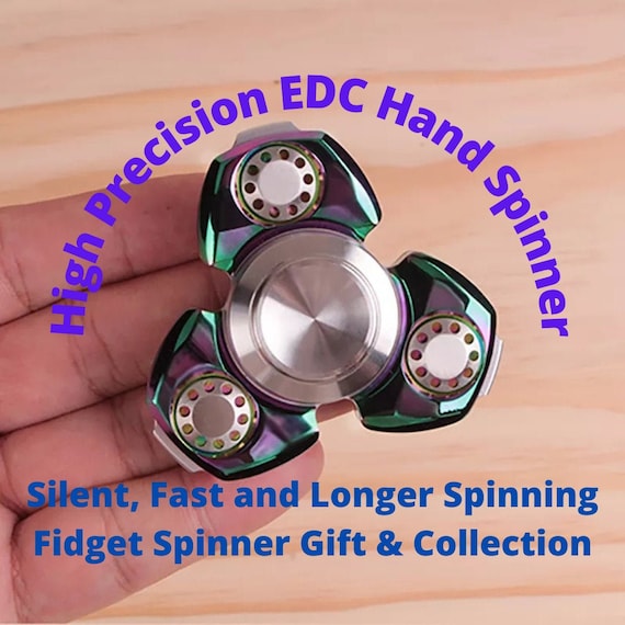 5 Gear Linkage Silver Metal Spinner Fidget Focus Toy EDC ADHD Autism KID ADULT 